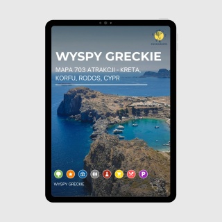 Mega mapa atrakcji turystycznych Wyspy Greckie - 703 atrakcje na Cyprze, Korfu, Krecie i Rodos