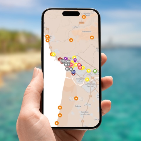 mapa atrakcji Agadiru na telefonie
