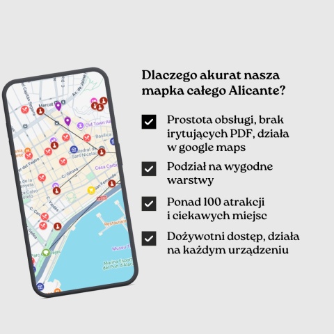 zalety mapy atrakcji Alicante od zwijajmanatki.pl