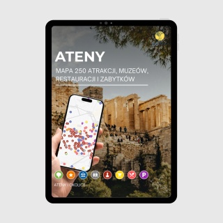 Ateny - mega mapa 250 atrakcji turystycznych