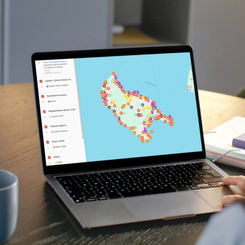 mapa atrakcji Zakynthos na komputerze