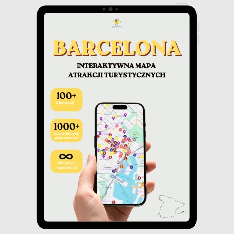 okładka e-booka dotyczącego mapy atrakcji turystycznych w Barcelonie