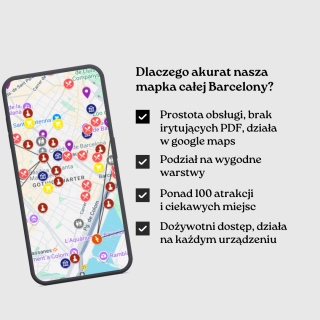Barcelona - mega mapa 126 atrakcji turystycznych