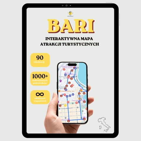 okładka e-booka dotyczącego mapy atrakcji turystycznych w Bari