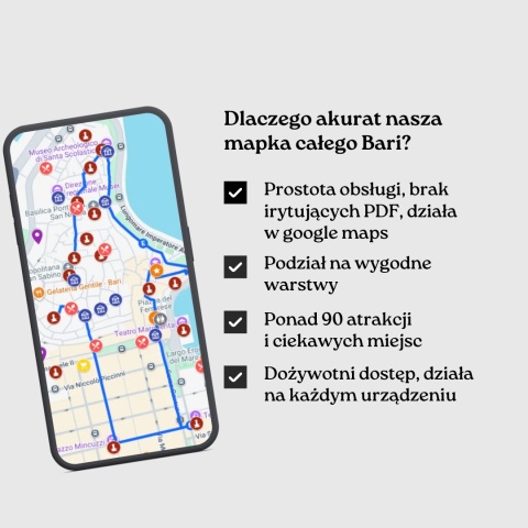 zalety mapy atrakcji Bari od zwijajmanatki.pl