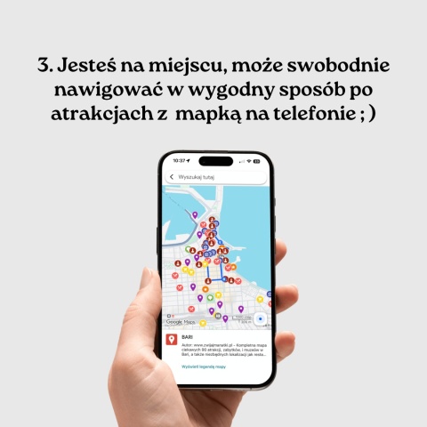 mapa atrakcji Bari na telefonie
