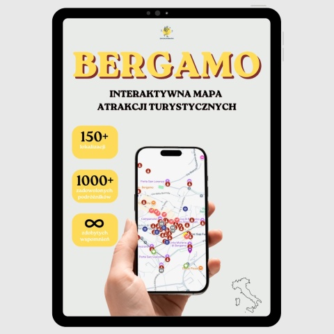 okładka e-booka dotyczącego mapy atrakcji turystycznych w Bergamo