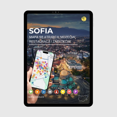 okładka e-booka dotyczącego mapy atrakcji turystycznych w Sofii