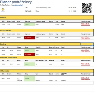 Planer podróżniczy