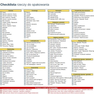 Checklista rzeczy do spakowania przed wyjazdem