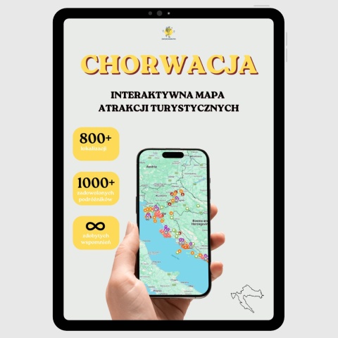 okładka e-booka dotyczącego mapy atrakcji turystycznych w Chorwacji