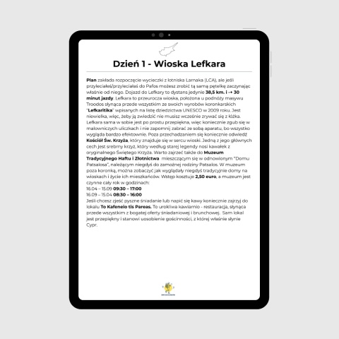 zwiedzanie Cypru - dzień 1