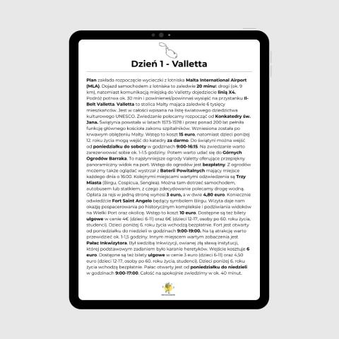 zwiedzanie Malty - dzień 1