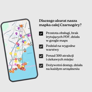 Czarnogóra - mega mapa 372 atrakcji turystycznych