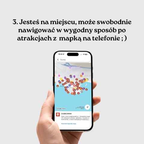 Dubrownik - mega mapa 120 atrakcji turystycznych
