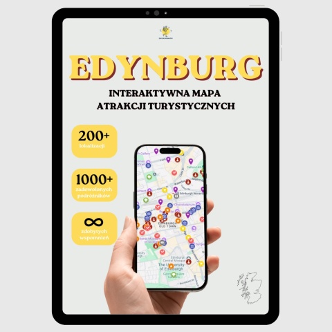 okładka e-booka dotyczącego mapy atrakcji turystycznych w Edynburgu