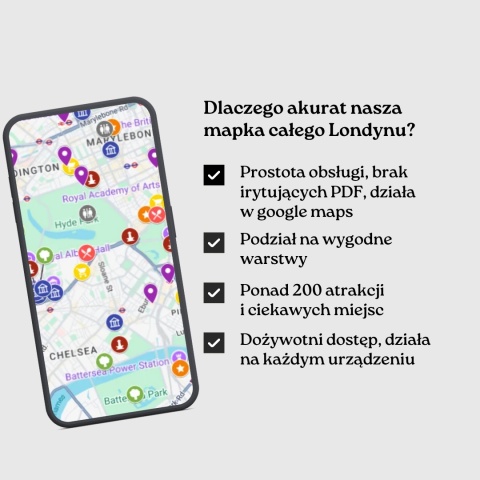 zalety mapy atrakcji Londynu od zwijajmanatki.pl
