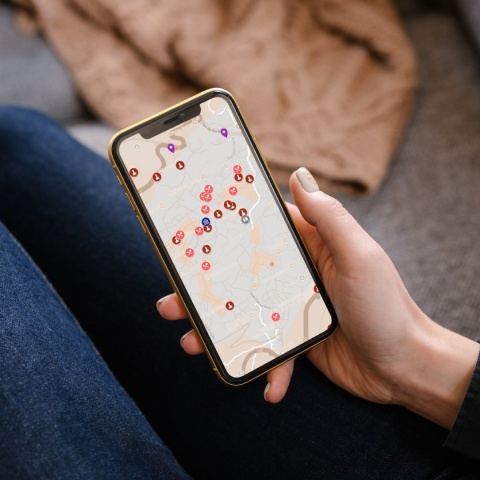 mapa atrakcji Fezu na telefonie