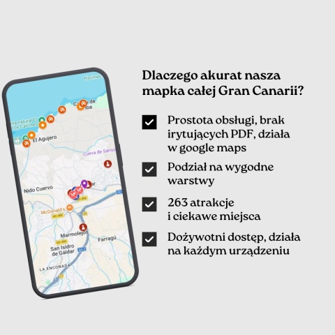 zalety mapy atrakcji Gran Canarii od zwijajmanatki.pl