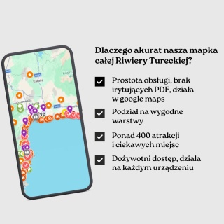 Riwiera Turecka - mega mapa 416 atrakcji turystycznych