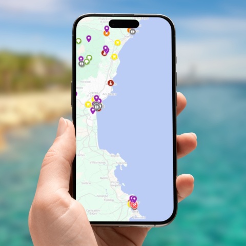 mapa atrakcji Katanii i Syrakuz na telefonie