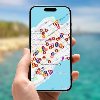 Valletta - mega mapa 95 atrakcji turystycznych