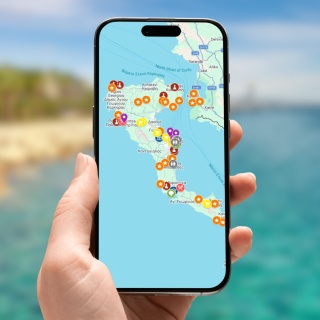 Korfu - mega mapa 108 atrakcji turystycznych