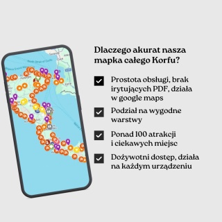Korfu - mega mapa 108 atrakcji turystycznych