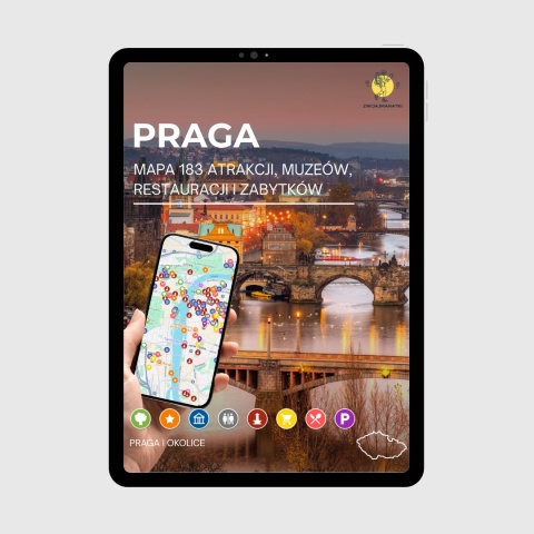 okładka e-booka dotyczącego mapy atrakcji turystycznych w Pradze