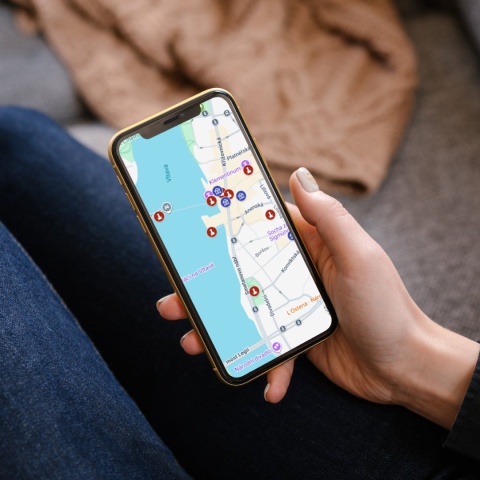 mapa atrakcji turystycznych w Pradze w google maps na telefonie