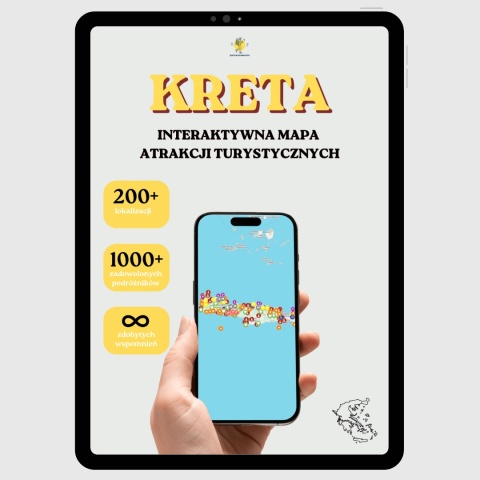 okładka e-booka dotyczącego mapy atrakcji turystycznych na Krecie