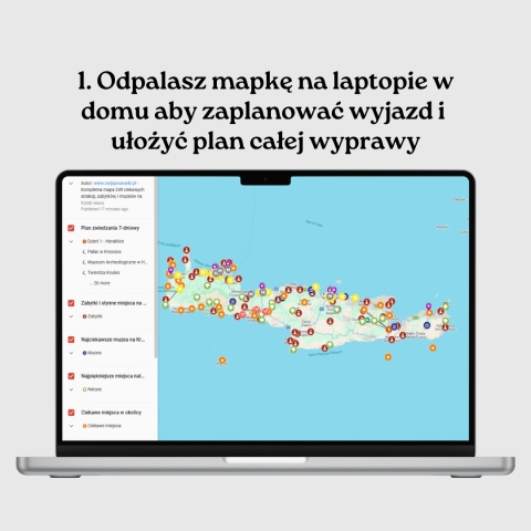 zalety mapy atrakcji Krety od zwijajmanatki.pl