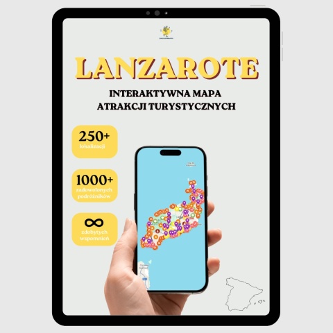 okładka e-booka dotyczącego mapy atrakcji turystycznych na Lanzarote