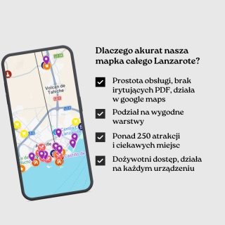 Lanzarote - mega mapa 284 atrakcji turystycznych