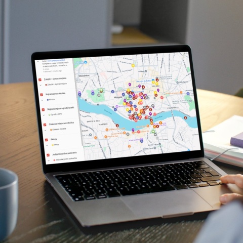 mapa atrakcji Porto na komputerze