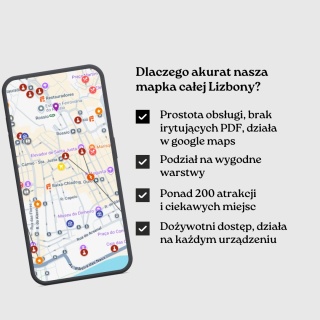 Lizbona - mega mapa 202 atrakcji turystycznych