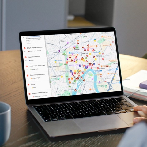 mapa atrakcji Kordoby na komputerze