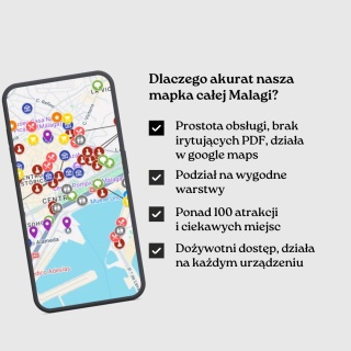Malaga - mega mapa 125 atrakcji turystycznych