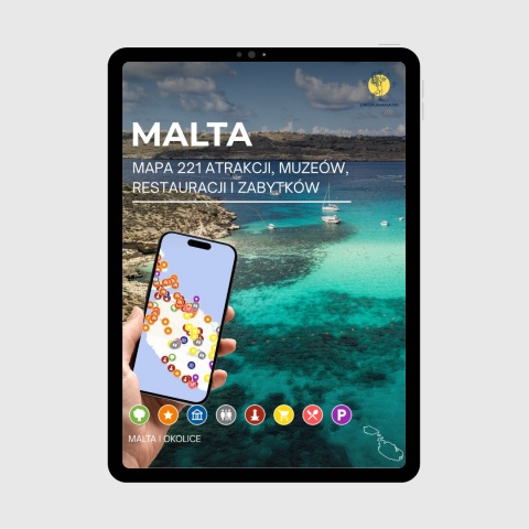 okładka e-booka dotyczącego mapy atrakcji turystycznych na Malcie
