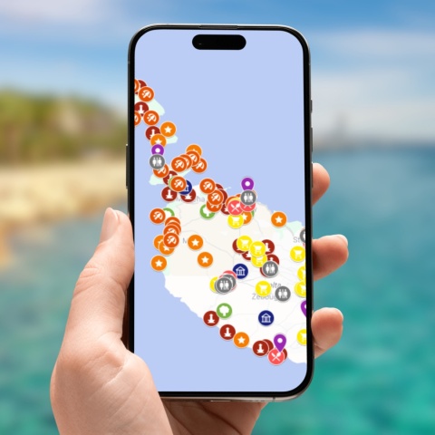 mapa atrakcji Malty na telefonie