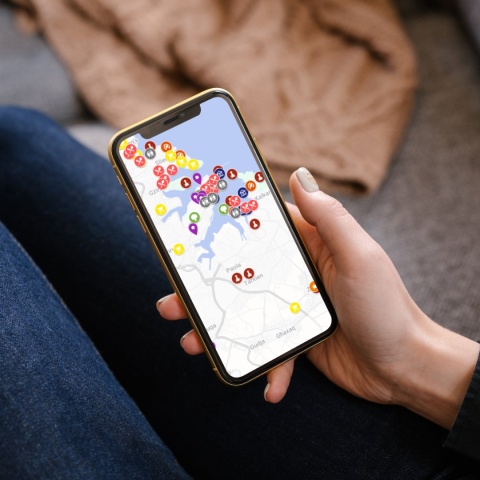 mapa atrakcji turystycznych na Malcie w google maps na telefonie
