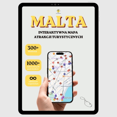 okładka e-booka dotyczącego mapy atrakcji turystycznych na Malcie