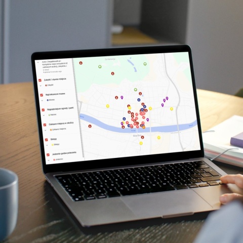 mapa atrakcji Mariboru na komputerze