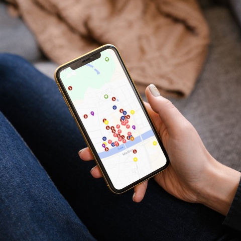 mapa atrakcji Mariboru na telefonie