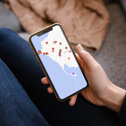 mapa atrakcji Marsali i Trapanii na telefonie