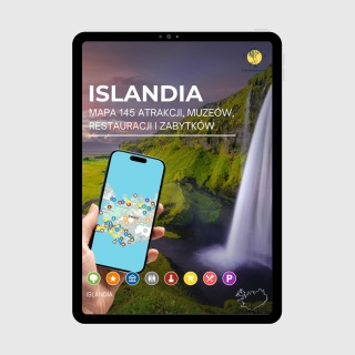 Islandia - mega mapa 145 atrakcji turystycznych