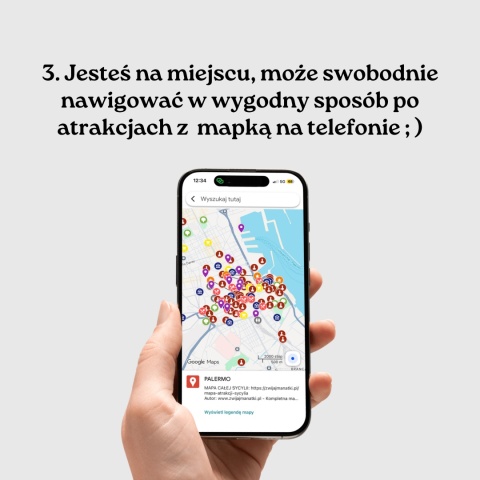 mapa atrakcji Palermo na telefonie