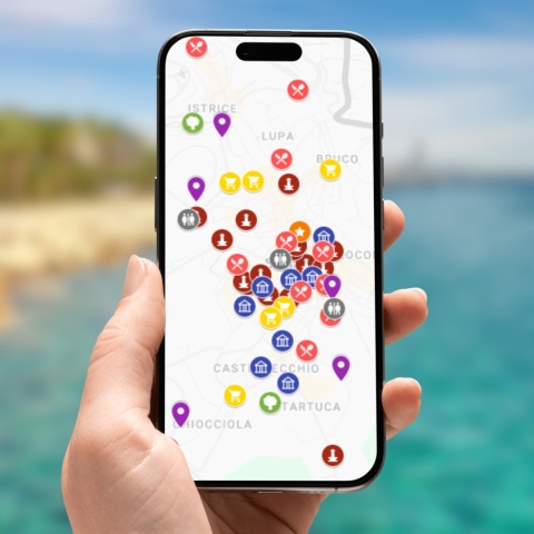 mapa atrakcji Sieny na telefonie