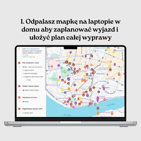 Porto - mega mapa 115 atrakcji turystycznych