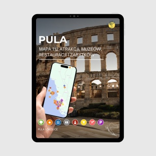 Pula - mega mapa 112 atrakcji turystycznych